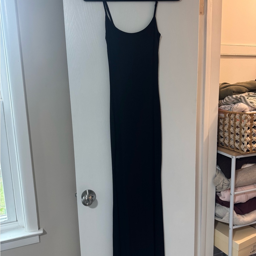 SKIMS Black Maxi Dress